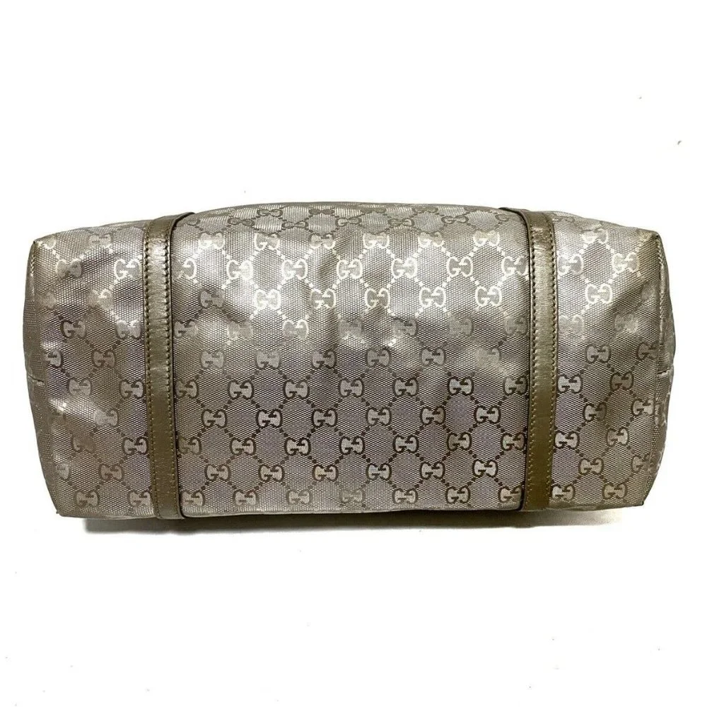 Auth Gucci Imprime Silver Leather Pvc #48008G20B - Picture 4 of 9